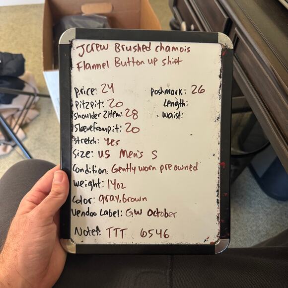 J Crew Brushed Chamois Flannel Button Up Shirt US Men's S - Picture 7 of 7